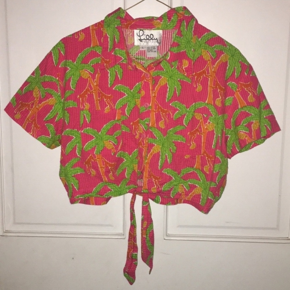 Vintage Lilly Pulitzer Crop Top size large